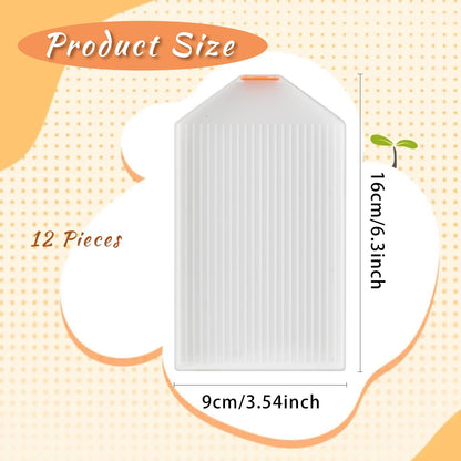12 Pcs Plastic Bead Sorting Trays Large Diamond Painting Trays White Bead Sorting Dotting Plate Boards for DIY Art Painting Craft - 16 * 9cm/6.3 * 3.54inch