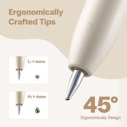 Electric Diamond Painting Pen - Cordless Diamond Art Pen Low-Noise Wax-Free, Rechargeable 2-Speed, Portable Diamond Art Accessories for Crafts Lovers