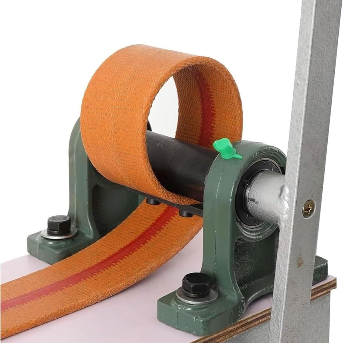 QUGURLID Manual Wire Drawing Bench,Jewelry Wire Pulling Machine w/Steel Frame and Leather Belt,Jewelry Craft Tool w/Removable Handle,for Earrings Repair,Bracelet Making