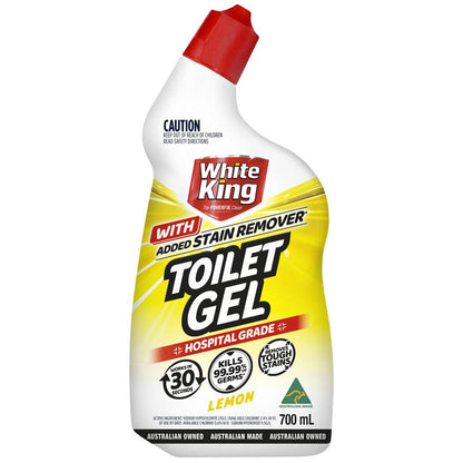 White King Lemon Toilet Cleaner Gel with Stain Remover 700 ml