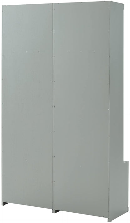 Crosley Furniture Harper 2-Piece Hall Tree Entryway Set with Storage Bench and Coat Rack Hooks for Hanging, Gray