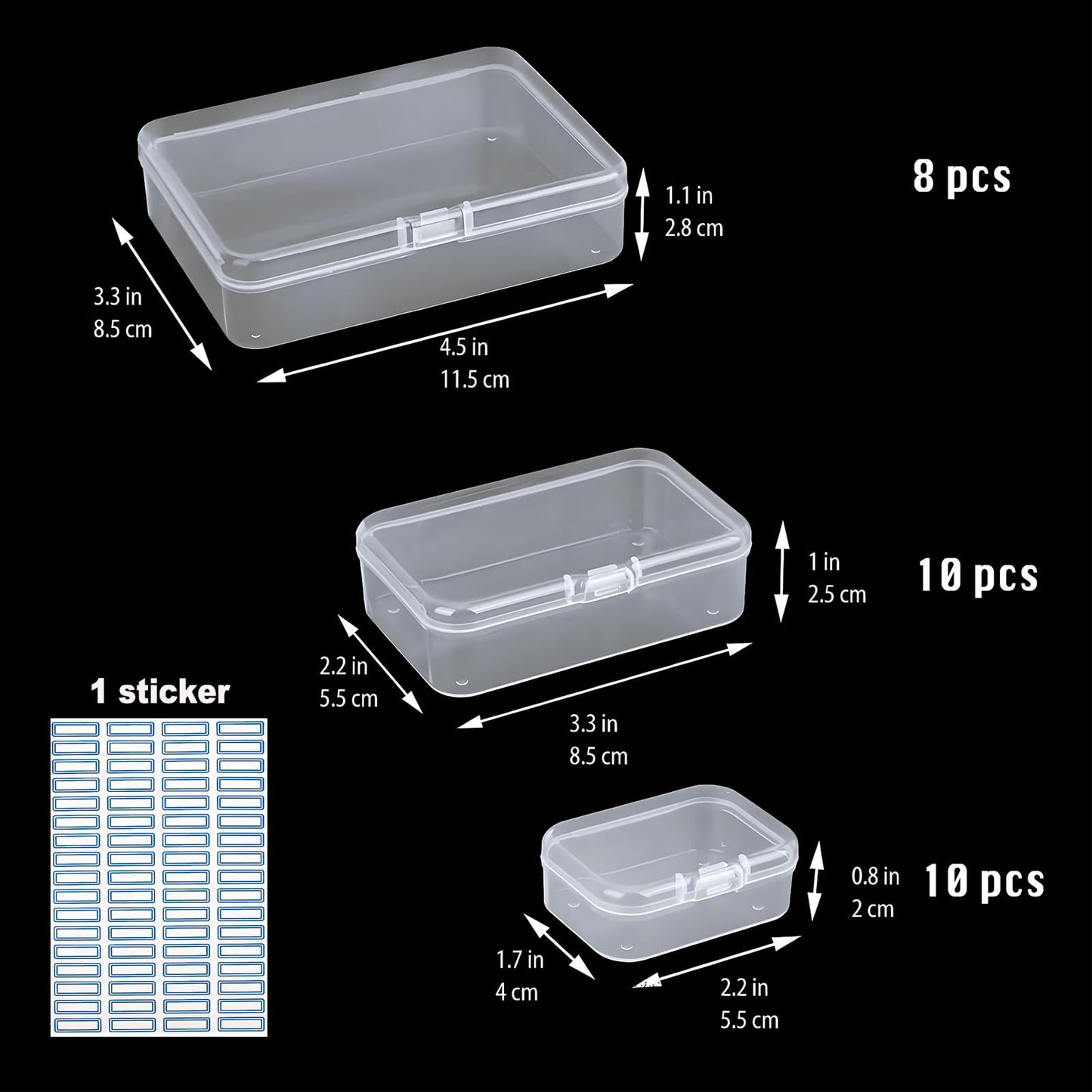 Bead Organizers and Storage-28 Pcs Small Plastic Boxes,Mini Clear Plastic Storage Boxes with Lids,for Jewelry Making Organizer,Containers Hair Accessories, Earrings,Crafts,Sewing Supplies Bead Storage