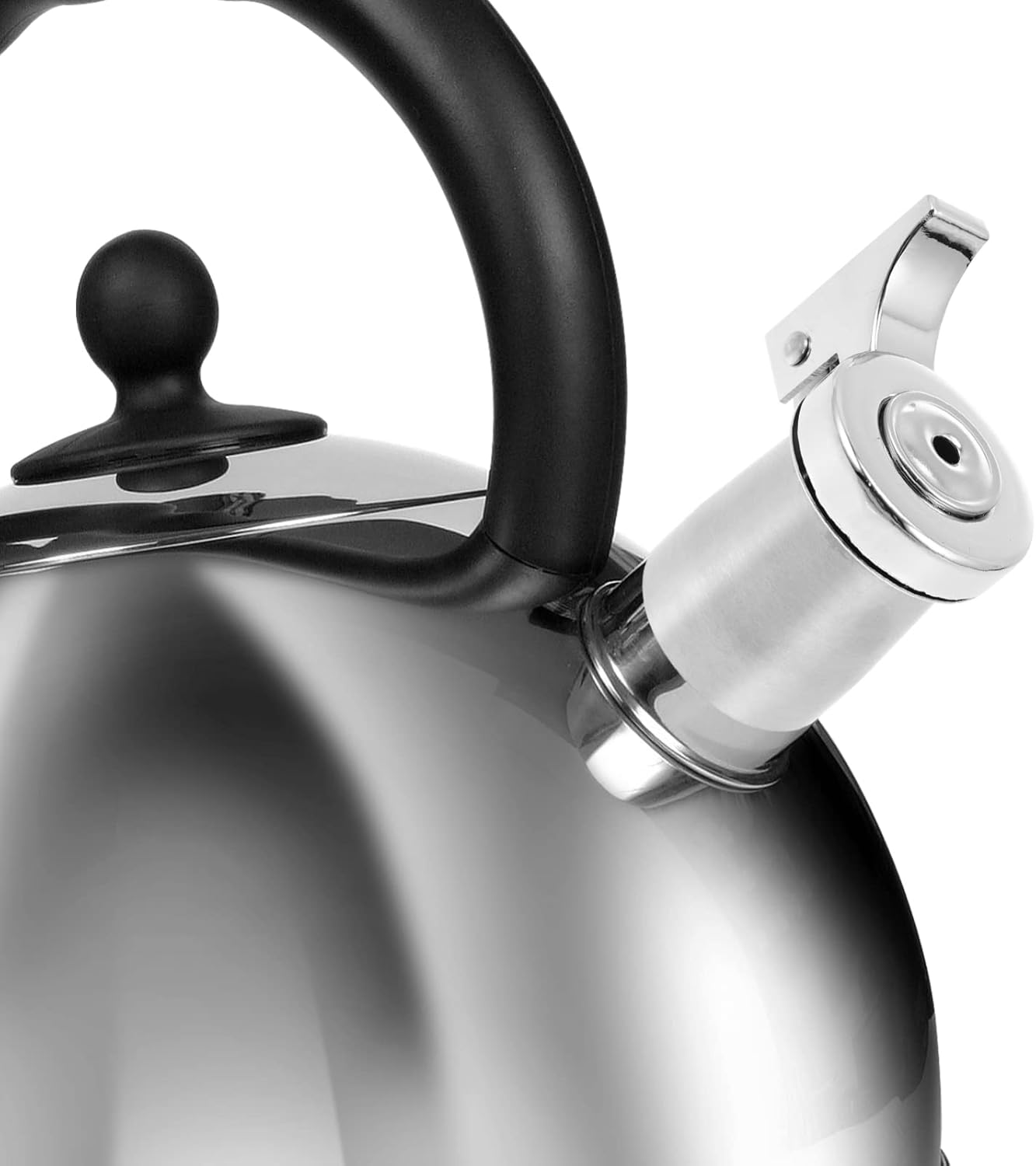 Hemoton 2pcs Beep Replacement Mouth Whistling Kettle Parts, Stainless Steel Whistle Kettle Spout Chain Cleaner