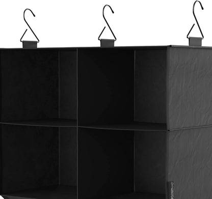 ClosetMaid 4-Shelf Closet Fabric Hanging Organizer with Garment Rod for Shirts, Sweaters, Pants, Hats, Shoes, Purses