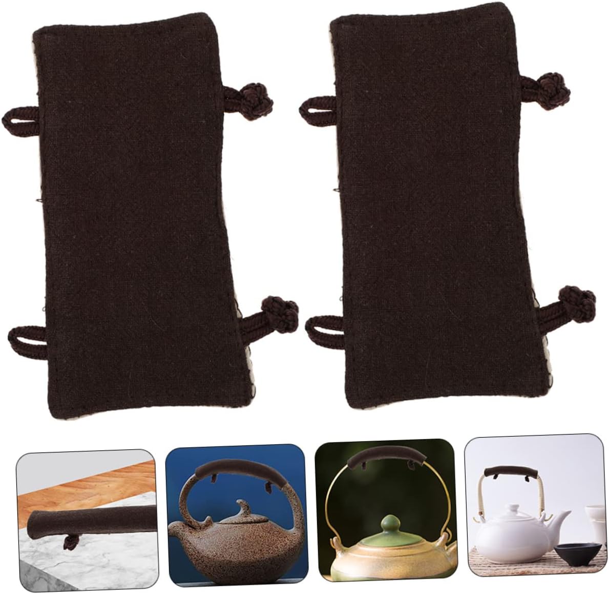 2pcs Teapot Handle Gloves - Decorative Kitchen Utensils Holder, Washable Handle Cover for Teapot and Kettle