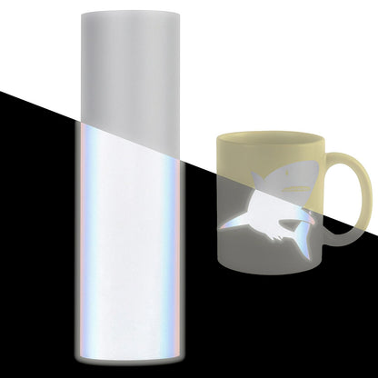VINYL FROG Reflective Silver Adhesive Vinyl 12 inches x 6 FT Roll, Flashlight Sensitive Craft Vinyl for Decals, Cars, Bikes, Motorcycles, Helmets, Mailbox, Reflective Tape Roll