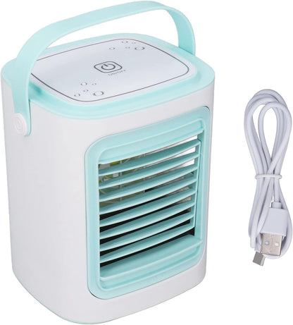 Mini Air Conditioner, Portable AC, Desktop USB Air Conditioning Fan with 3 Gear Speed Control