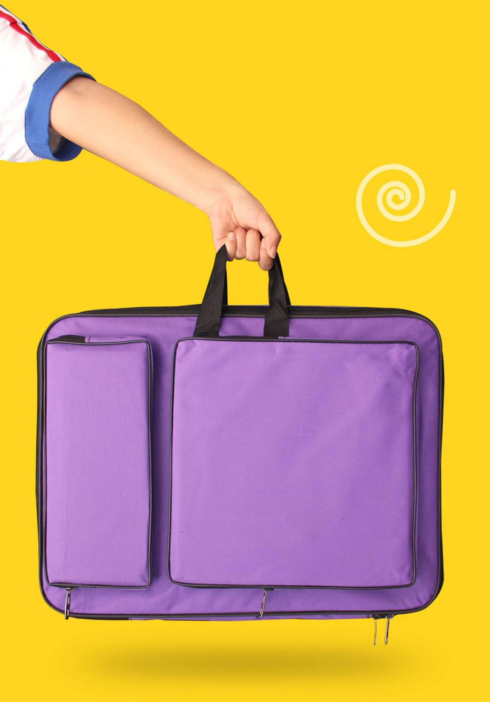 Art Portfolio Carry Case Bag Drawboard Tote Handheld Storage Portable Shoulder Lightweight Box for 8k Sketch Pad Artist Drawing Painting Supplies