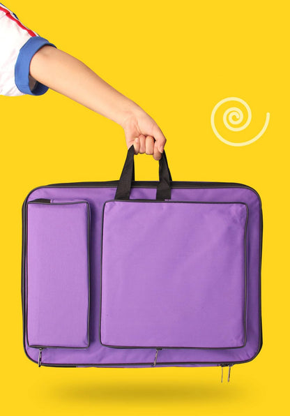 Art Portfolio Carry Case Bag Drawboard Tote Handheld Storage Portable Shoulder Lightweight Box for 8k Sketch Pad Artist Drawing Painting Supplies