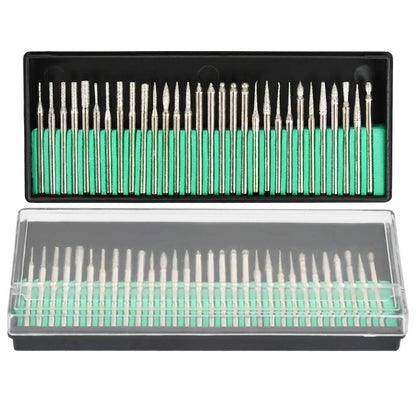 OctBird 90 Pcs Diamond Burr Bits Drill Kit for Engraving Carving Rotary Tool, 1/8"(3mm) Shank, for Glass, Gemstone, Metal
