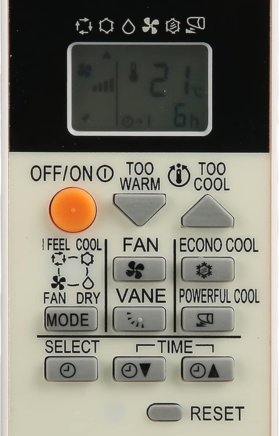 Replacement Remote Control for Mitsubishi Air Conditioner RU18A, Small Controller for Home Use
