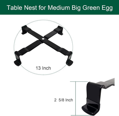 Medium Big Green Egg Grill Stand Table Nest - Enhanced Stability & Durability