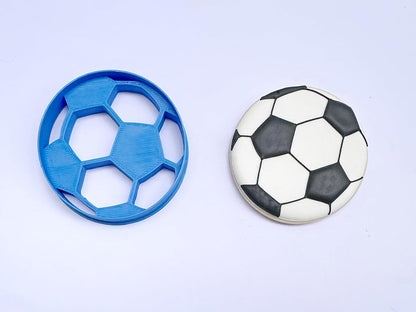 Soccer Ball Cookie Cutters with Jersey - American Football Sport Cookie Cutters for Birthday Graduation (3 Pack)