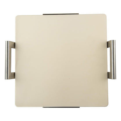 Nordic Ware 14-Inch Square Pizza and Baking Stone, Oven Safe and Grill Safe Cordierite with Stainless Holder