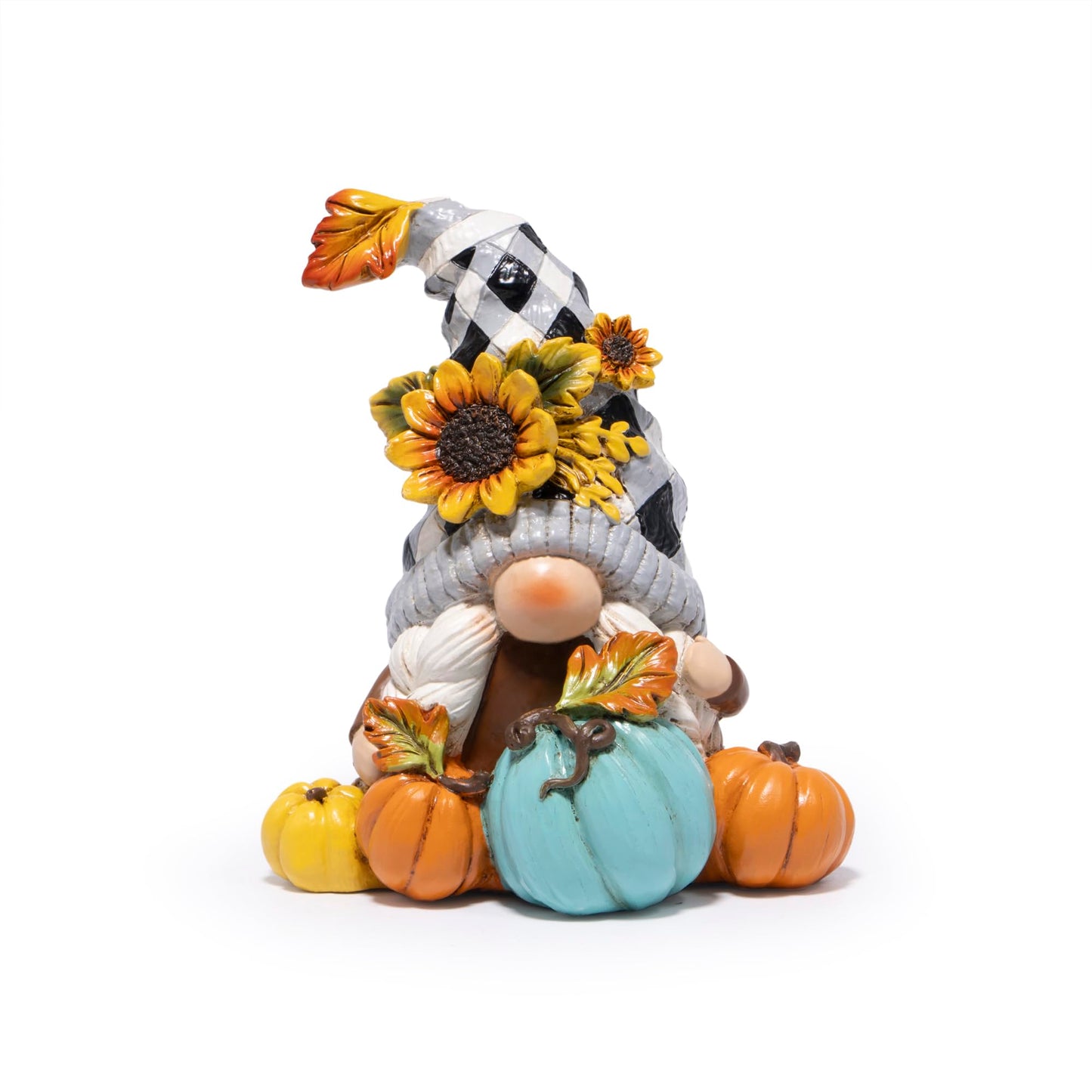 Hodao Fall Thanksgiving Pumpkin Gnome Decorations Handmade Swedish Tomte Gnome Elf for Fall Decor Gift - Thanksgiving Party Centerpiece Decor - Autumn Gift for Dinner Table & Home Display (Grey-2)