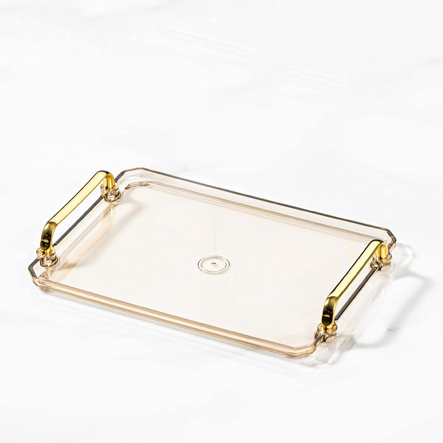 Generic Countertop 16x8.7x1.4 Inch Acrylic Serving Tray with Handles Ottoman Coffee Table Tray, Decorative Trays