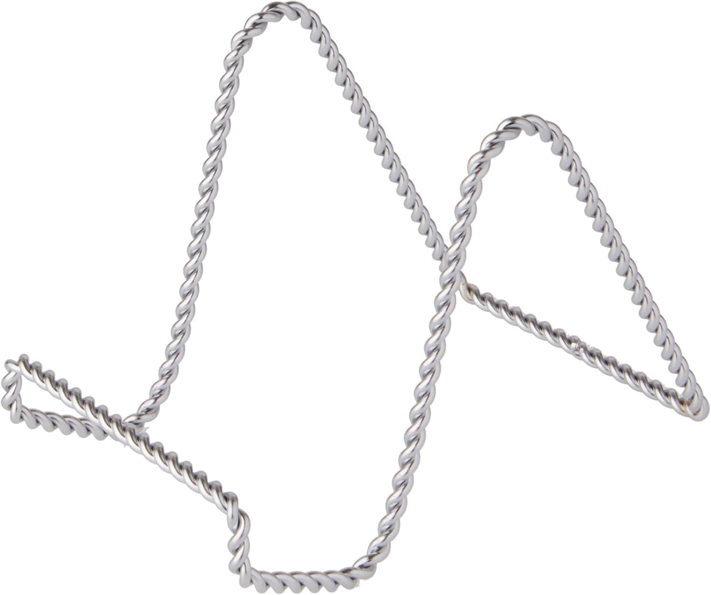Bard's Twisted Silver-toned Wire Easel Stand, 4" H x 3.5" W x 5.5" D