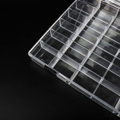 Chemlliy 36 Grids Clear Plastic Organizer Box, Craft Storage Container for Beads Organizer, Art DIY, Crafts Jewelry Storage, Fishing Tackles, Rock Collection, 1 Pack
