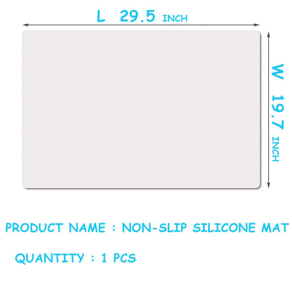 PABUSIOR Large Silicone Mat for Crafts: Heat Resistant Non-Slip 19.7×29.5 In Translucent Silicone Liner for Jewelry, Epoxy Resin, Glitter Slime, Manicure, DIY Sheet, 1/Pack