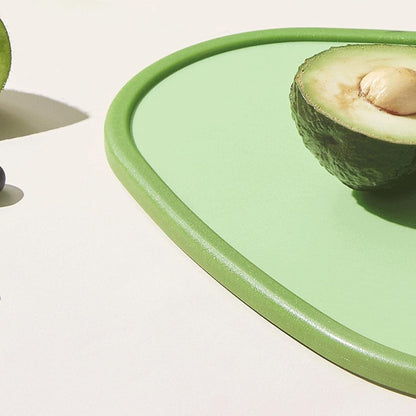 Chopping Board, Plastic Double-sided Avocado Shape Cutting Board, Food Safe PP Material for Kitchen