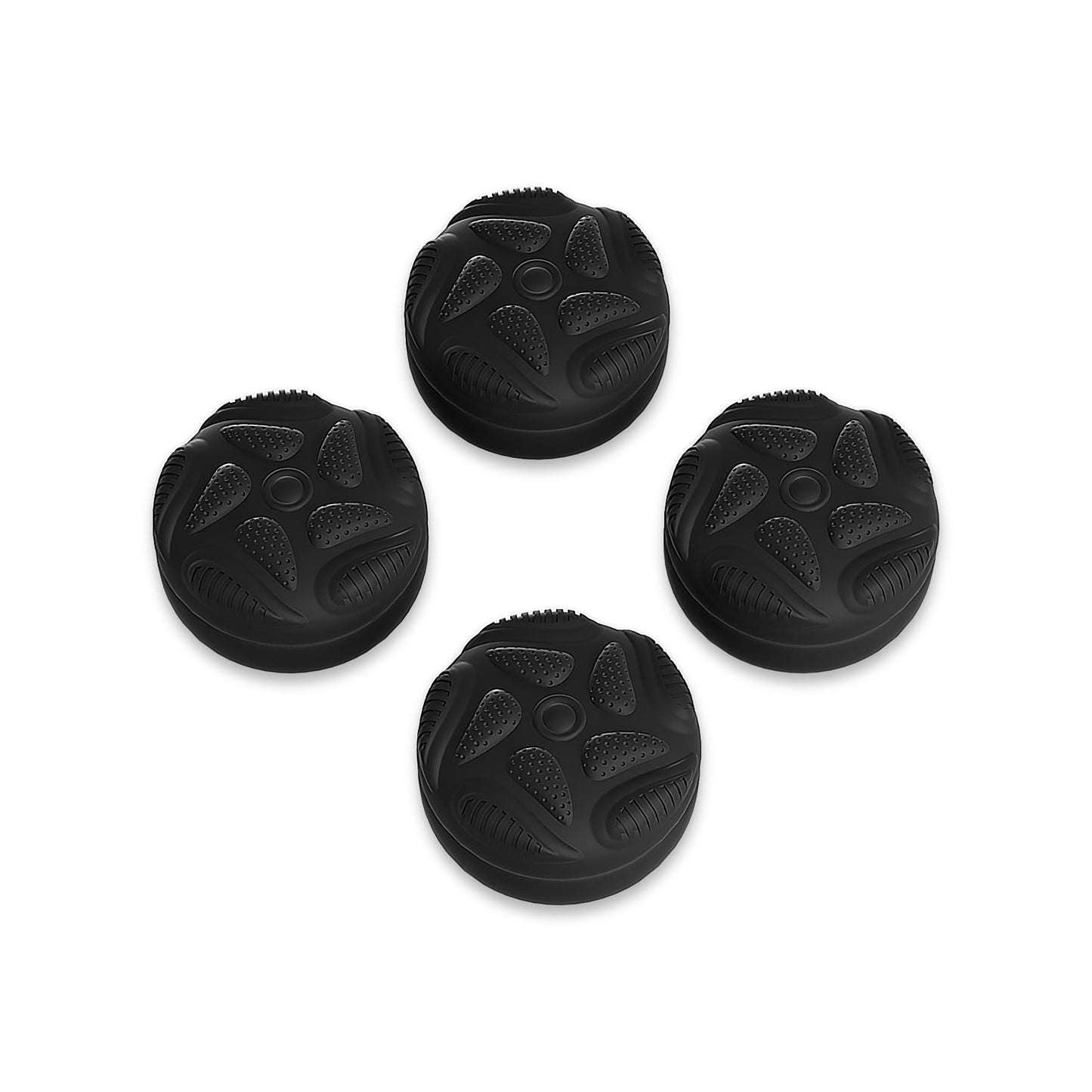 PlayVital Thumbs Cushion Caps Thumb Grips for ps5/4, Thumbstick Grip Cover for Xbox Series X/S, Thumb Grip Caps for Xbox One, Elite Series 2, for Switch Pro Controller - Raindrop Texture Design Black