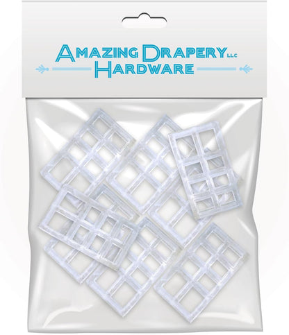 Amazing Drapery Hardware Bracket Spacer Blocks, 8ct, Durable Clear Plastic for Blinds and Shades