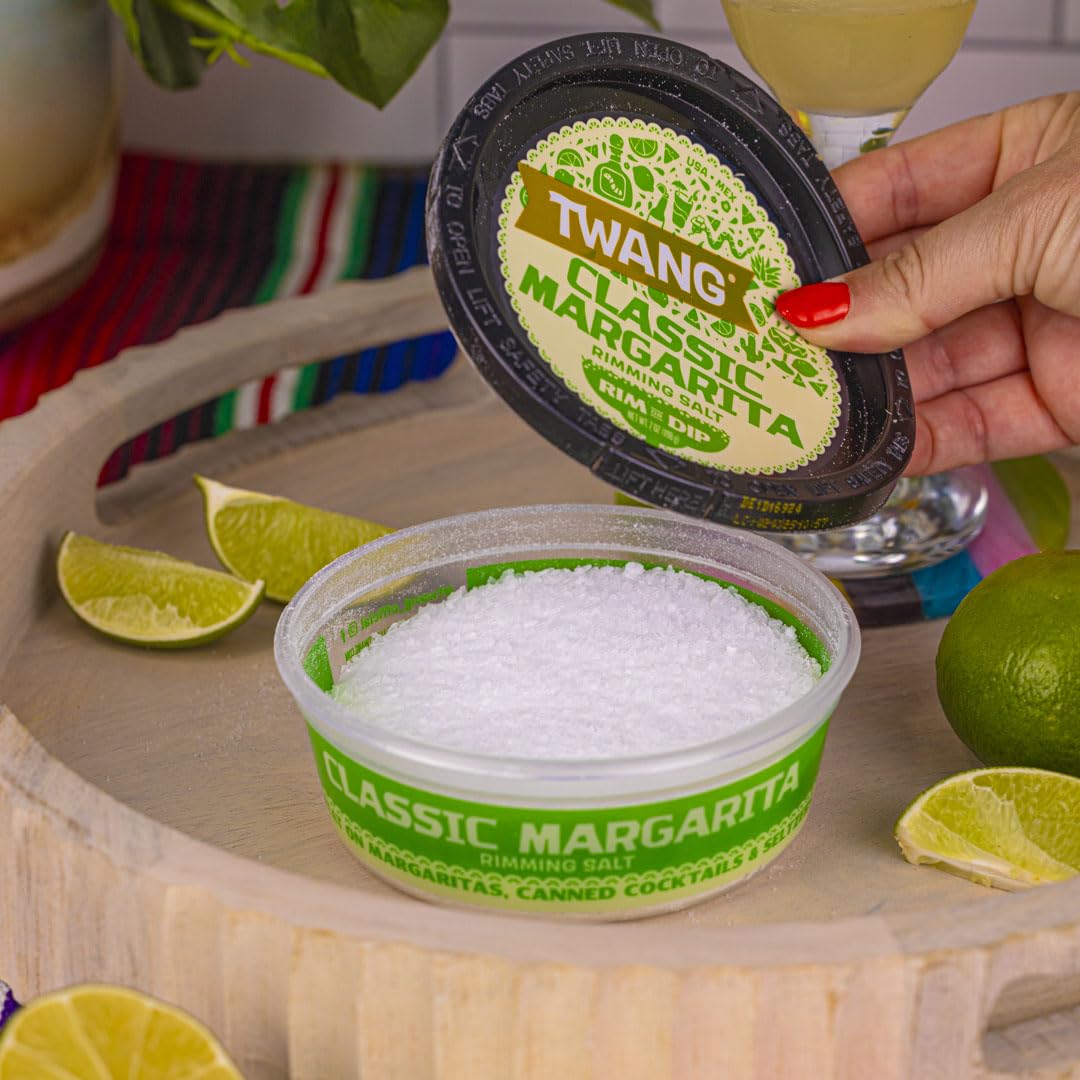 Rimmer, 4 (Pack 1) Twang Flavored Salt Classic, for Margaritas, Mocktails, Smoothies and Micheladas, Ounce