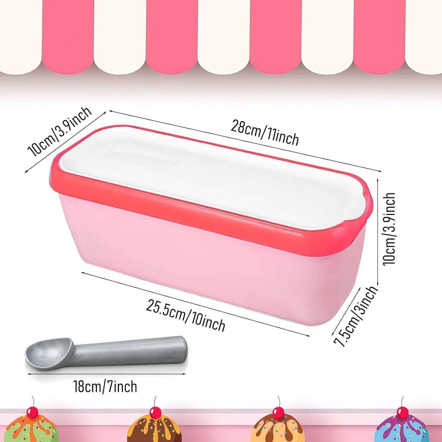 KisSealed 4 Pack Tubs,1.5 Ice Cream Containers,Reusable Homemade Ice Cream Qt Storage Freezer Ice Cream Container