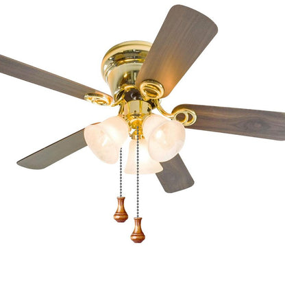 SHIFANQI Ceiling Fan Pull Chain, 4 Pack Wooden Pendant Pull Chain Extension, 12 Inches Decorative Chain Pulls for Ceiling Light Fan Lamp, Beads Ball Pull Chain Extenders with Connector, D