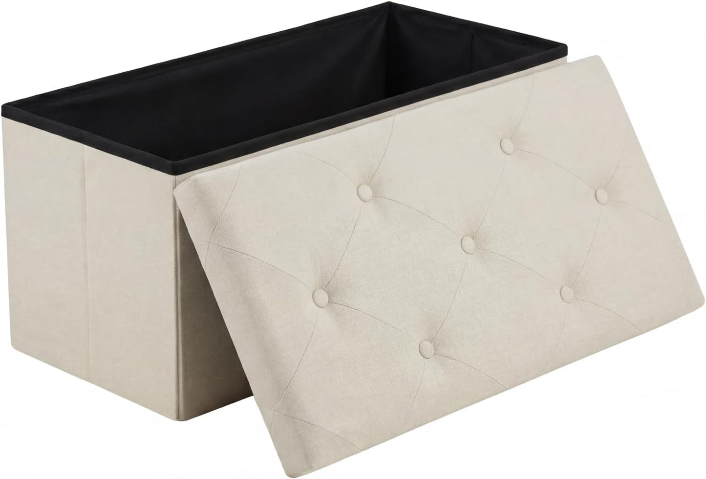 30in 350Lbs,Storage DUMOS Storage Ottoman Bench, Foot Rest Stool Load Chest with Padded Seat, End of Bed Bedroom Bench
