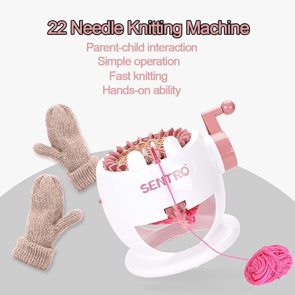 Yohencin Knitting Machine, Smart Weaving Loom Knitting Board Rotating Double Knitting Loom Machine, 22 Needles Knitting Round Loom Hand Artifact Wool Machine DIY for Adults and Kids