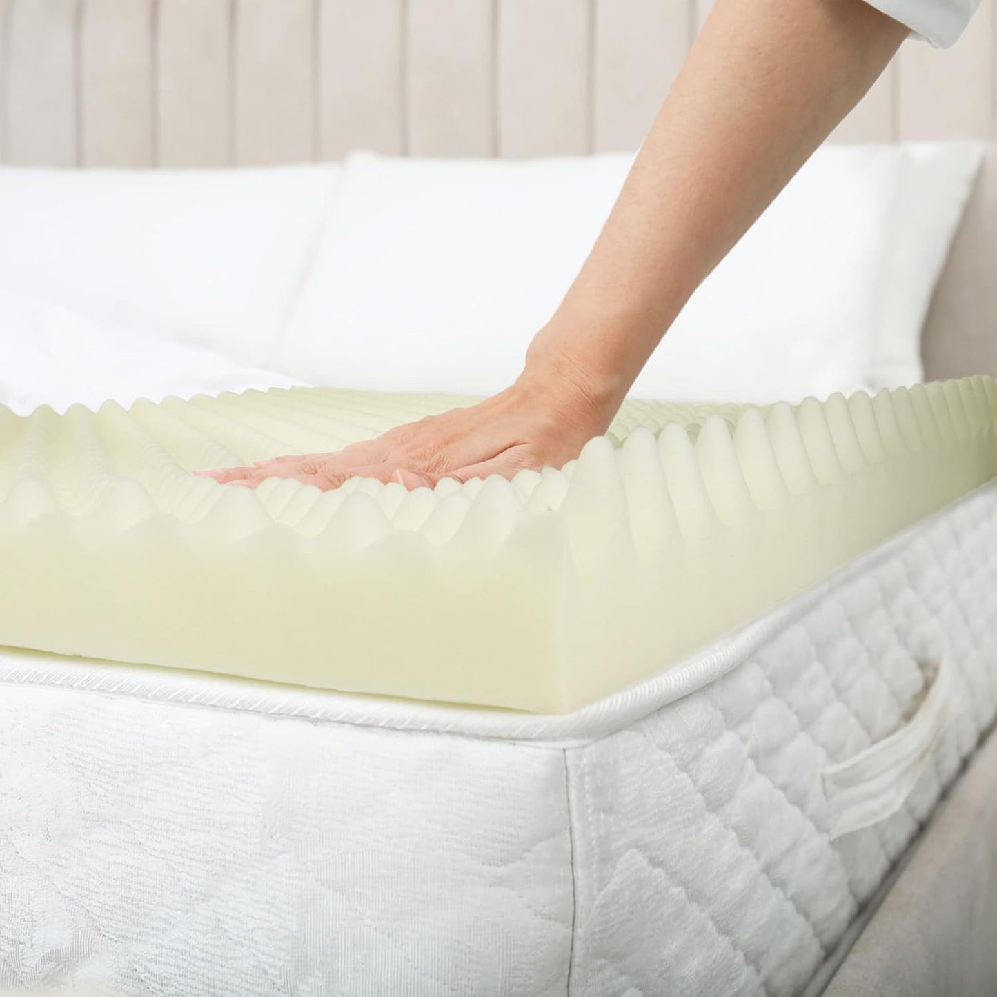 Gilbin 26x38) Foam Mattress Topper, Egg Crate Hi-Density Foam Pad, Mattress Pad, and Bed Topper for Support (Without