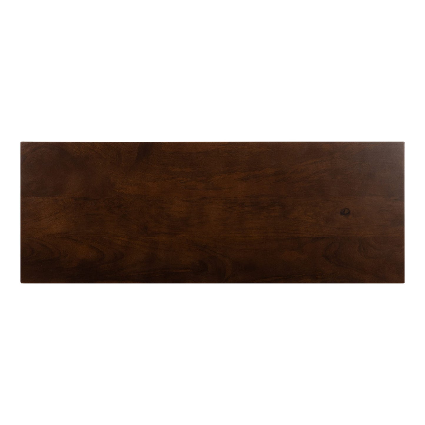 Kate and Laurel Locklear Midcentury Console Table, 38 x 14 x 25, Walnut Brown, Modern Wooden Console With Three Storage Shelves