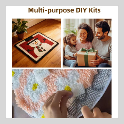 DIY Latch Hook Rug Kit Lion Stamped Carpet Tapestry 52x38cm Yarn Hooking Crochet Mat Home Floor Decoration