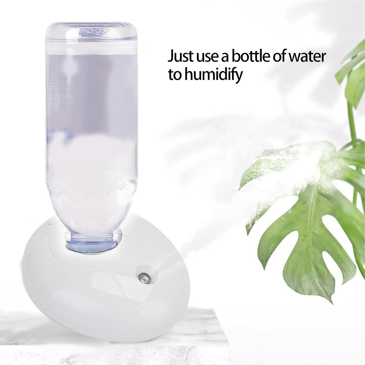 Portable Water Humidifier, USB Charging Noiseless Bottle Humidifier for Bedroom and Office Use