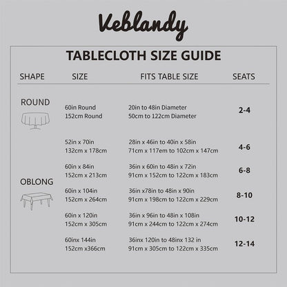 Veblandy Rectangle Tablecloth Linen Textured Waterproof & Stain Resistant Table Cloth Wrinkle Free Decorative Fabric Farmhouse Table Cover for Dining/Party/Buffet/Wedding, 60 x 120 Inch, Dark Grey