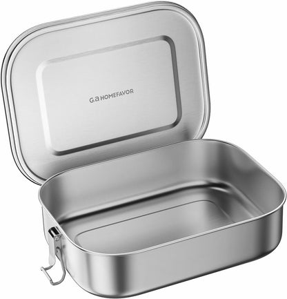 G.a HOMEFAVOR Stainless Steel Bento Lunch Box - 1200 ml/40 oz Large Leak Proof Lightweight Container for Sandwich,