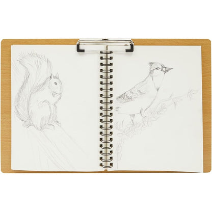 Extra Large Wooden Clipboards, 11 x 17.3 – Horizontal Wood Lap Boards with Clip for Drawing, Sketching, and Writing, 3mm Thick, Ideal for Artists, Students, and Office Use - 3 Pack
