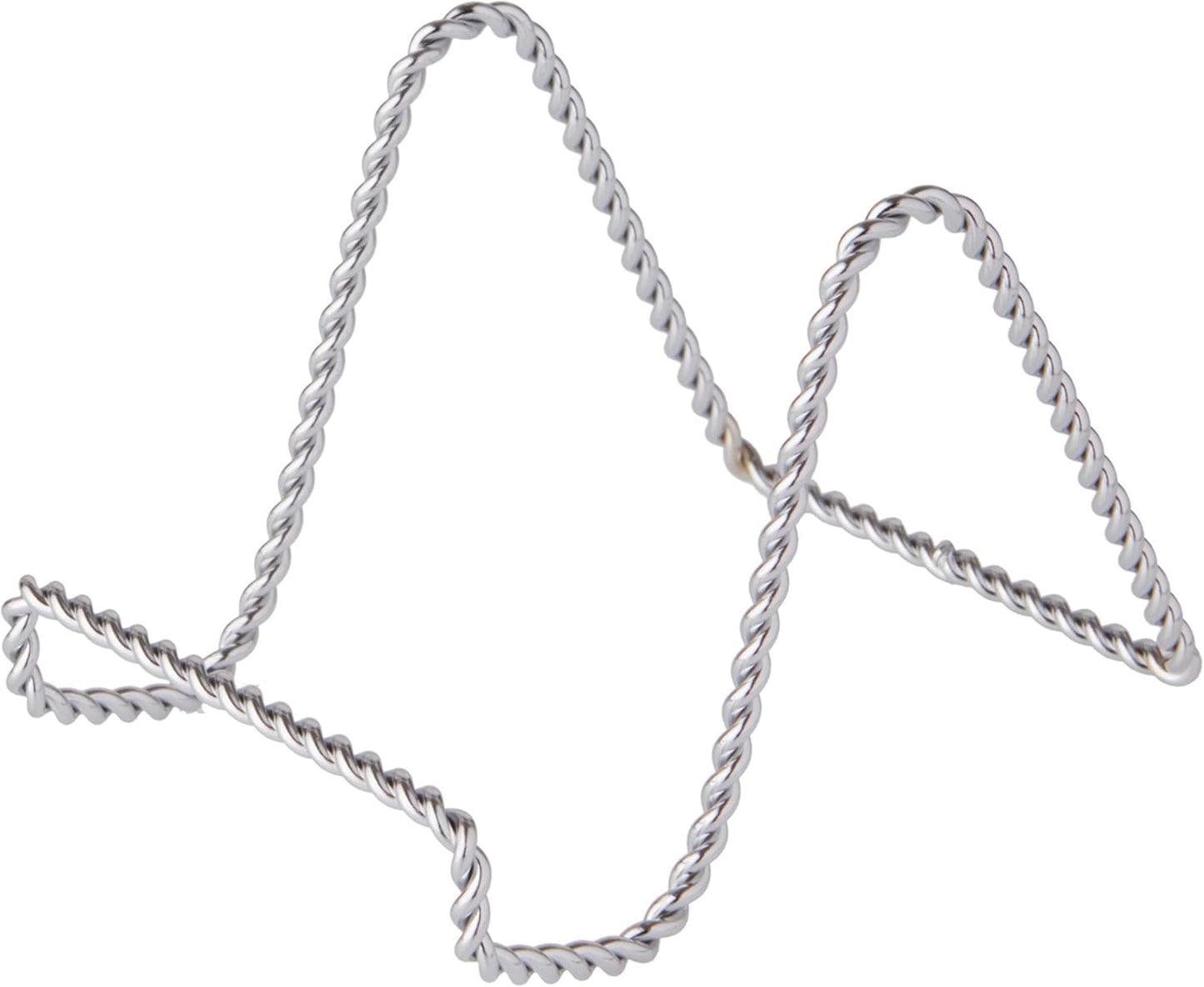 Bard's Twisted Silver-toned Wire Easel Stand, 3" H x 3" W x 4" D for Display