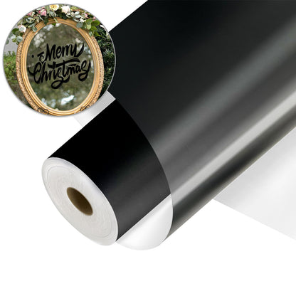 Black Permanent Vinyl-12 x40ft Permanen Adhesive for Cricut, Adhesive Vinyl for All Cutting Machines,Craft Die Cutters,Permanent Outdoor Vinyl for Cup Sticker,Decor Sticker.(Glossy Black)