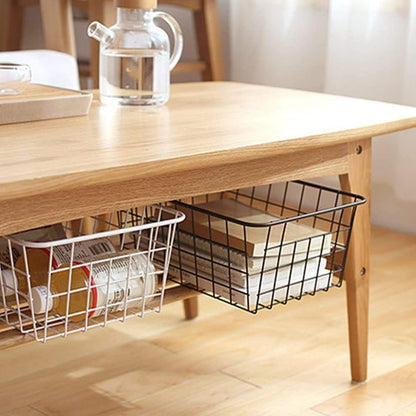 iPEGTOP Wire Freezer Storage Baskets, Set of 2 Farmhouse Bins with Handles for Kitchen Cabinets, Pantry, Black
