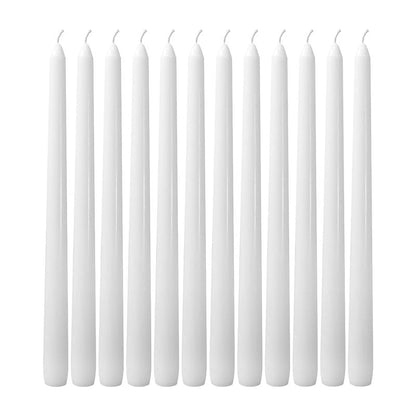 CANDLESEE 12 Pack White Taper Candles丨Taper Candles 10 Inch Dripless丨Unscented & Smokeless Candlesticks Bulk丨7-8 Hours Long Burning Tall Candles丨Ideal for Christmas Weddings Parties Dinner