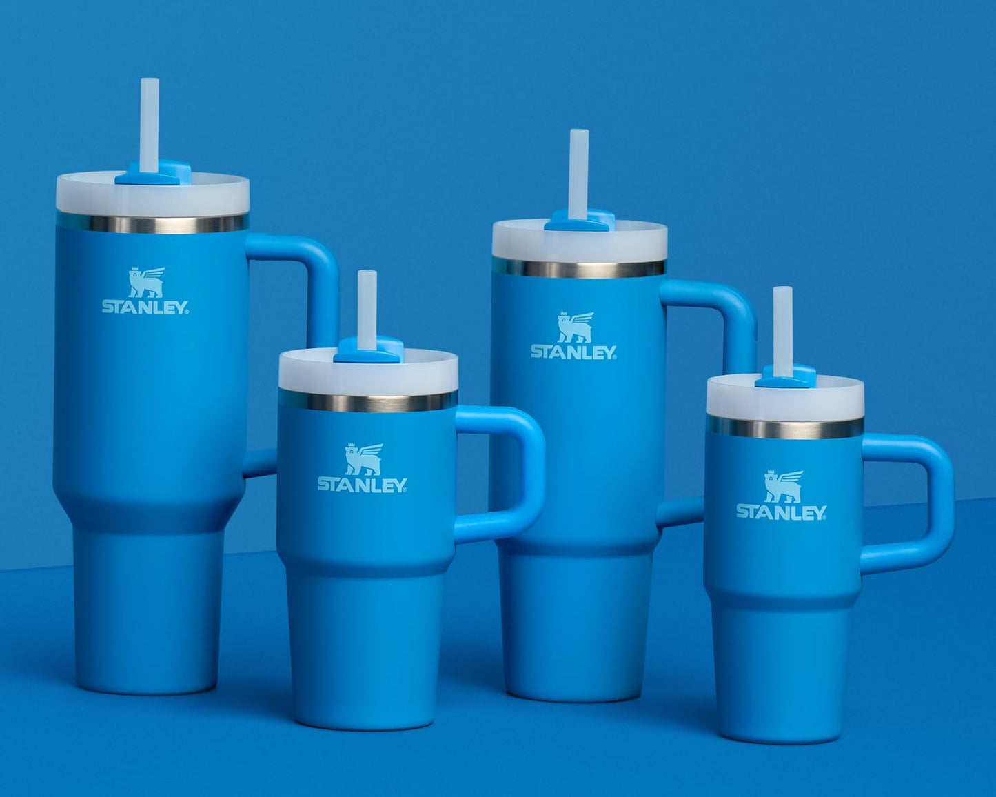 STANLEY Quencher H2.0 Tumbler - 30 oz Insulated Stainless Steel Cup with Handle & Straw | Azure Color