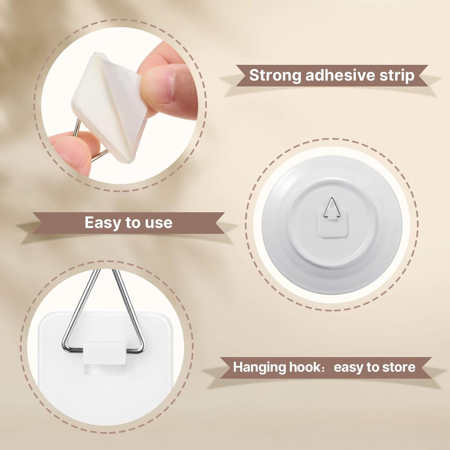 Sawysine 40 Pack Invisible Adhesive Plate Hanger - Vertical Plate Holders for Pictures Wall Art Decor Supplies
