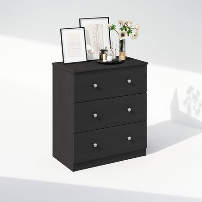 Furinno Frans Simple Design Console Table with 3 Drawers for Entryway, Living Room, Americano