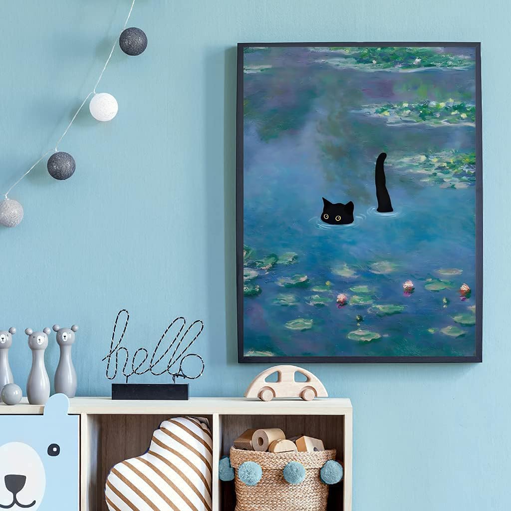 ASslanLYs 5D DIY Diamond Painting Kits for Adults,Cats in Diving Diamond Painting Full Drill Round Art Gems Diamond Art Perfect for Home Wall Decor(12x16 inch /30x40 cm)