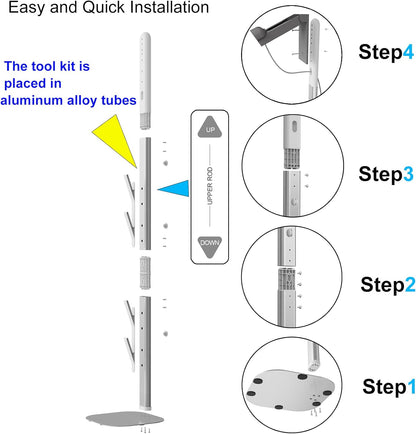 MOOPHY Vacuum Stand Holder Storage Station for Dyson V7 V8 V10 V11 V12 V15, Handheld Cordless Installation Parts