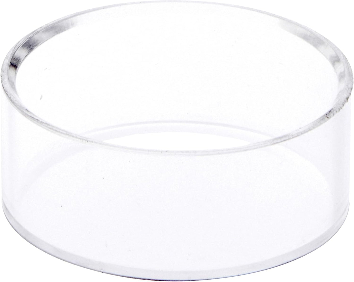 Plymor Clear Acrylic Beveled Display Holder Stand for Egg, Marble, Ball or Sphere, 1" H x 2.5" W (2 Pack)