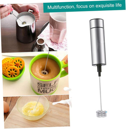 BESTOYARD Milk Frother - Electric Mini Kitchen Stirrer, Rechargeable Stainless Steel Foam Maker, Handheld Foaming Agent