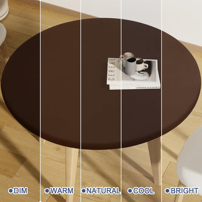 18"-24" Moosfor Round Spandex Tablecloth, Elastic Fitted Waterproof Tablecloths for Tables, Stretch Washable Picnic